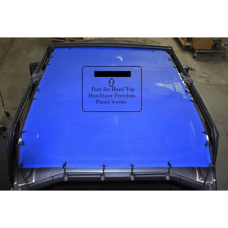 2018-2025 Jeep Wrangler JL (4 Door) - Hothead Sunshade-2024-Present-Blue-Hothead Headliners
