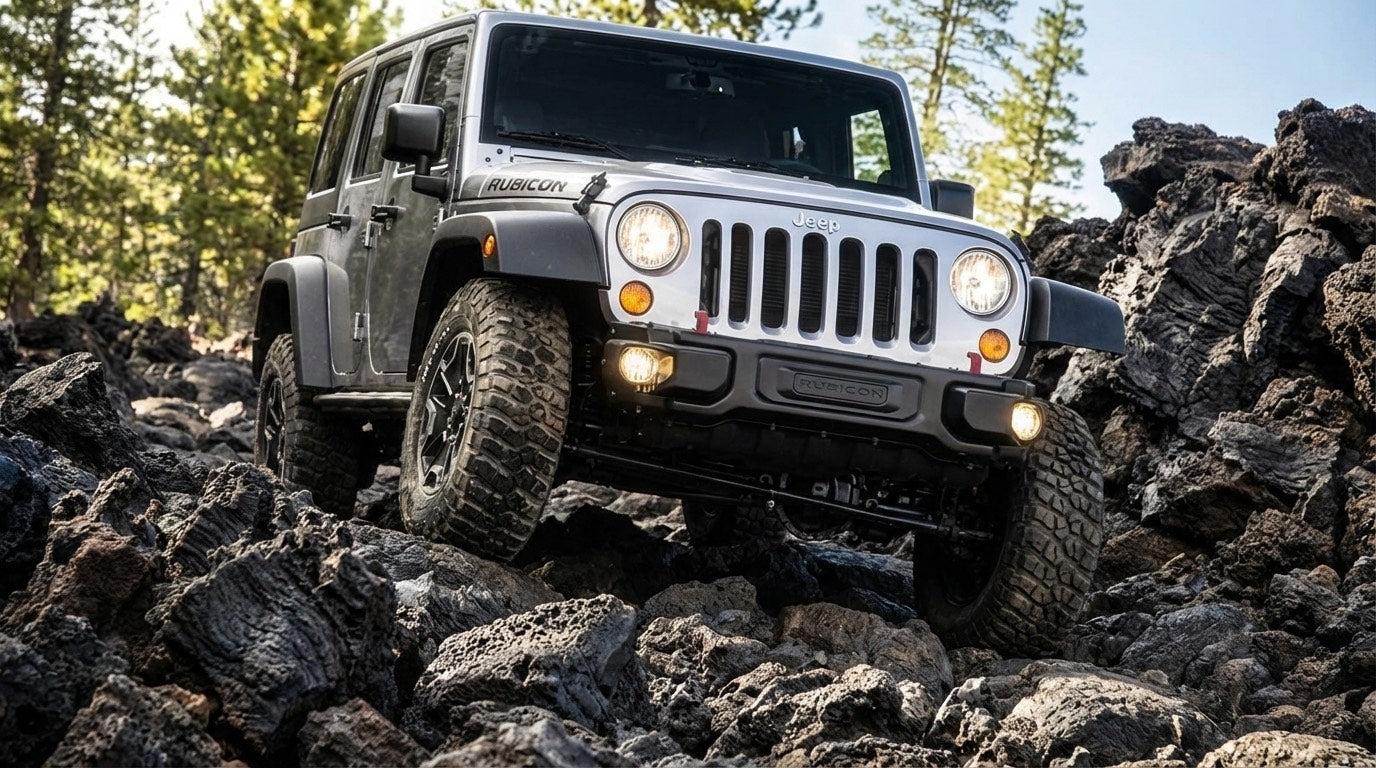 Jeep Wrangler Rubicon on rocks - Your Jeep Wrangler Accessories Are Probably All Wrong