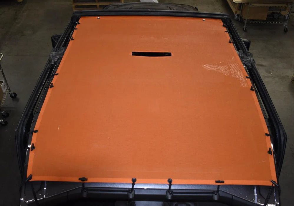 2018-2025 Jeep Wrangler JL (4 Door) - Hothead Sunshade-2024-Present-Orange-Hothead Headliners