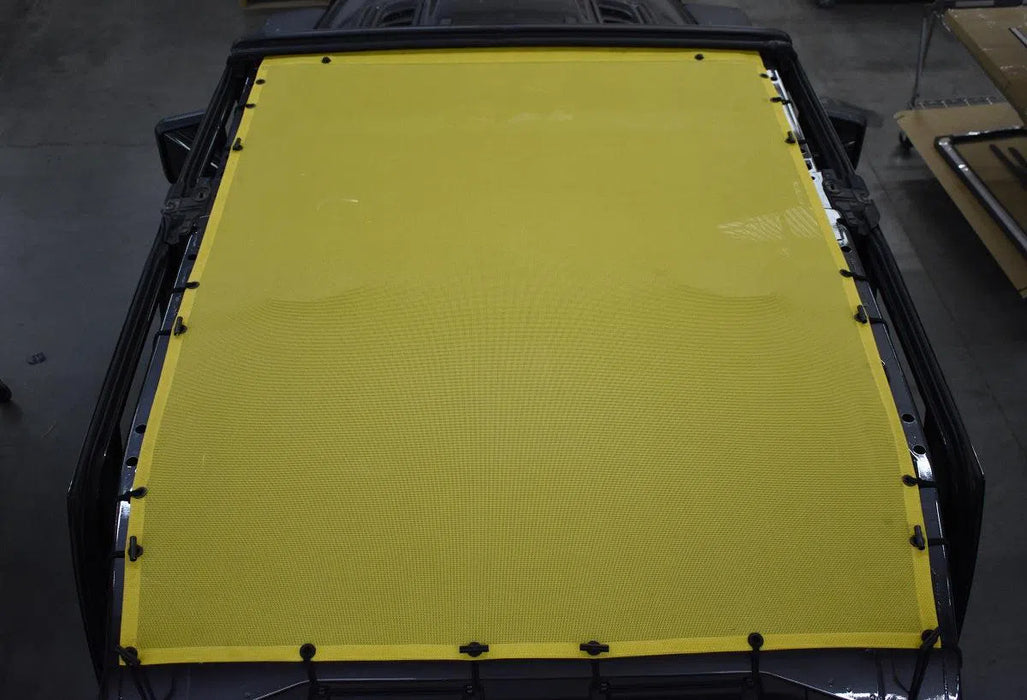 2018-2025 Jeep Wrangler JL (4 Door) - Hothead Sunshade-2024-Present-Yellow-Hothead Headliners