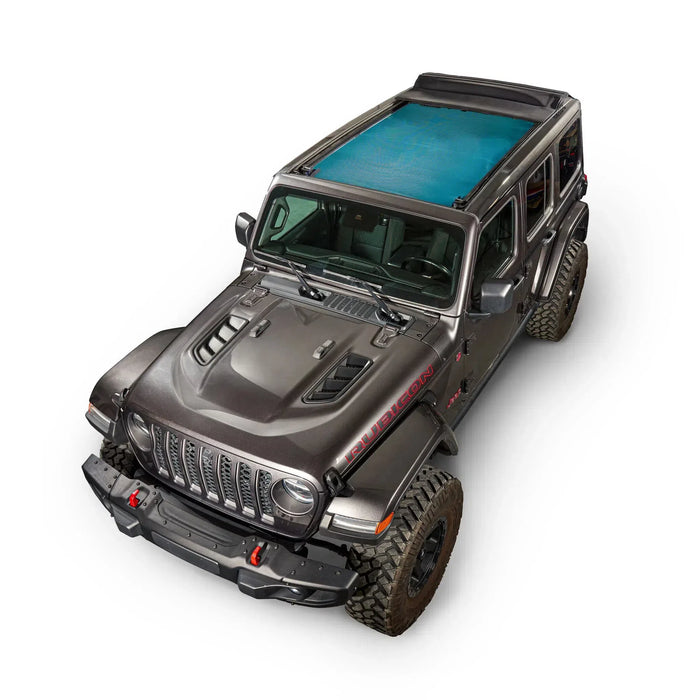 2018-2025 Hothead Sun Shade for Jeep Wrangler JL (4 Door) Sky One-Touch Power Top-2024-Present-Teal-Hothead Headliners