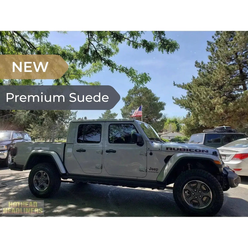 Premium suede hard top headliner for a Jeep Gladiator JT